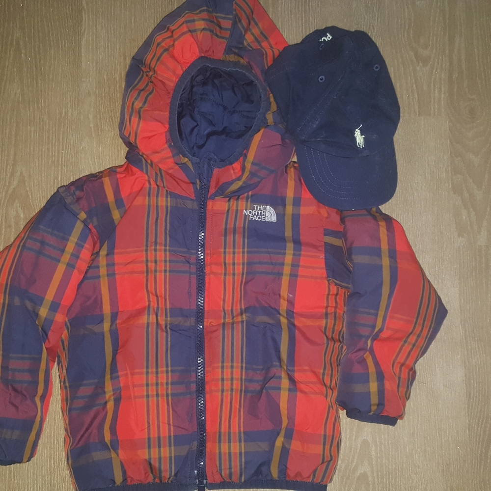 North Face Plaid Reversible 3t 550 Down Parka
